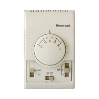 HONEYWELL XE-70 analóg termosztát 2 csöves fan-coilhoz fűtésre/hűtésre - gepesz.hu