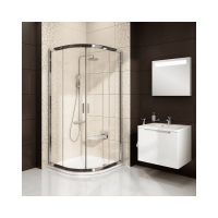 RAVAK Blix BLCP4-90 zuhanykabin, íves, fehér + Transparent - gepesz.hu